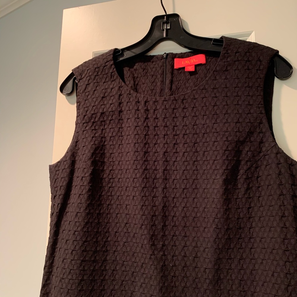 Lavia Black Textured Dress - Size 42 Euro (8)